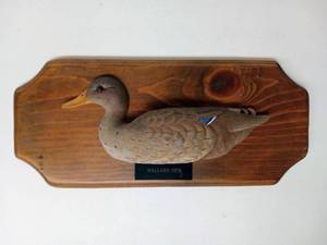 lot 241 image: Four Vintage Wooden Duck Wall Plaques