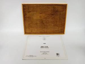 lot 247 image: Vintage Wooden Duck Tray with 1992 Duck Decoy Calendar