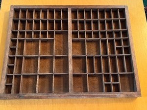 lot 36A image: Vintage Wooden Typeset Box