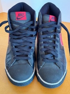 lot 178 image: Nike Blazer High Top Sneakers Dark Obsidian  Nike Blazer High 316664-461 Dark Obsidian  Varsity Red-White MEN