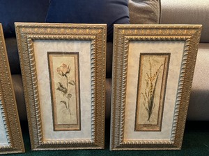 lot 162 image: Set of Three Decorative Framed Floral Prints