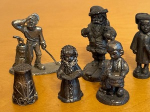 lot 133 image: Collectible Miniature Pewter Figurines
