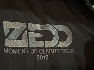 lot 123 image: ZEDD 2013 Movement of Clarity Tour Zip Up Jacket