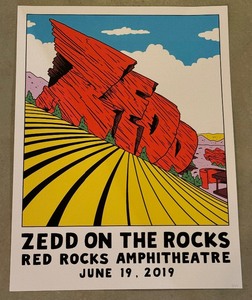 lot 99 image: ZEDD on the Rocks Amphitheater 2019 Limited Edition Poster