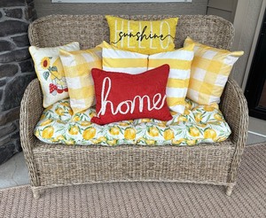 lot 60 image: Wicker Sofa, Chair and Table Set