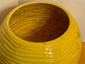 lot 85 image: Yellow Ceramic Planter