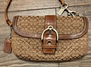 lot 67 image: Signature Brown Handbag by Coach
