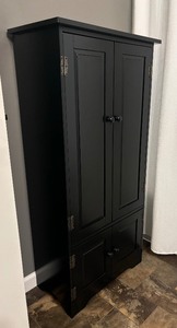lot 100 image: Bold Black Cabinet