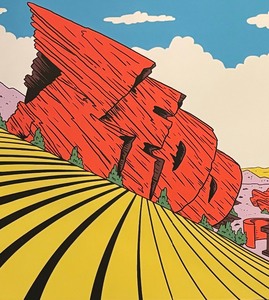 lot 108 image: Vintage 2019 Zedd on the Rocks Poster  Zedd Red Rocks Amphitheater
