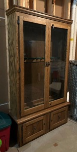 lot 151 image: Wooden Gun Storage Cabinet