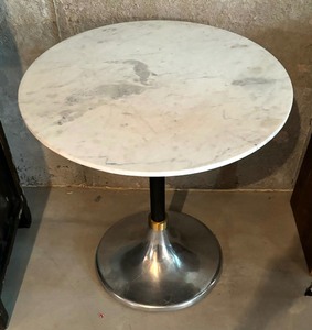 lot 202 image: CB2 Hackney Marble Cocktail Dining Table