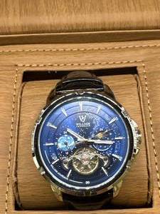 lot 4 image: Brand New WIlliam Jourdain Open Heart Movement Watch $1288 Retail