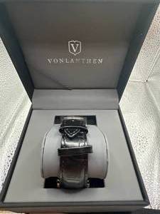 lot 16 image: Brand New Vonlanthen Silver Blue Textured Watch $588 Retail