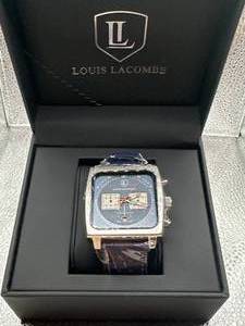 lot 20 image: Brand New Louis Lacombe Square Dial 3 ATM Watch $543 Retail