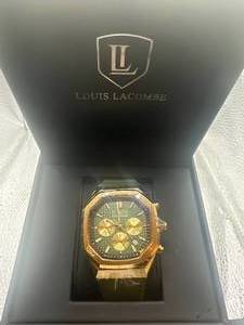 lot 22 image: Brand New Louis Lacombe 3 Sub Dial Chrono Watch $408 Retail
