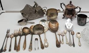 Silverplate Lot of Dishes 23 Pieces