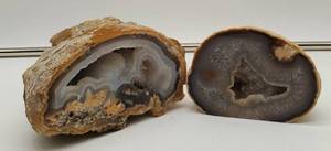 Geode Quartz Slide 7 Across Two Pieces