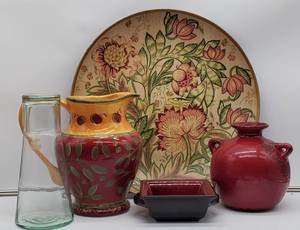 Large Decorative Bowl and Contemporary Decor Lot