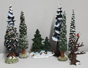 Department 56 Village Trees Lot of 8 Trees