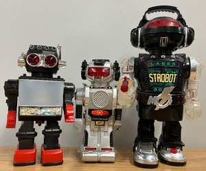 Vintage Robot Lot 1980s Strobot, Saturn Robot, 2002 Robot
