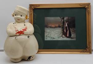 Vintage American Bisque Dutch Boy Cookie Jar 1940-50s