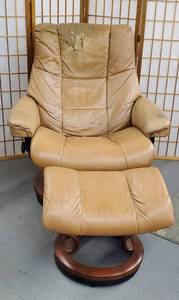Ekornes Chair and Ottoman