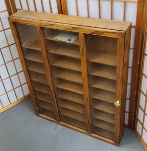 Wooden Display Case with Glass Door 2 of 3 cases