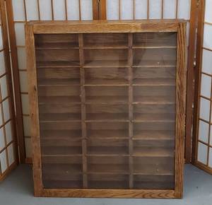 Wooden Display Case with Glass Door 3 of 3 cases
