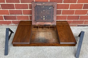 Antique Desk with Wall Brackets-Neat Piece Mounted on the Wall