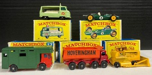 Matchbox Series Cars with Boxes a Lesney Product #21 Moko Milk Delivery Truck and #s 17, 17, 18, 19