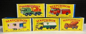 Match Box Car Series with Boxes a Lesney Product #25 B.P. Tanker and #s 23,26,29,30