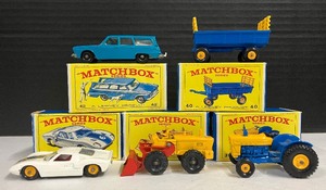 Matchbox Series Cars in Boxes a Lesney Product #41 Ford GT Racing and #s 39, 40, 42, 43