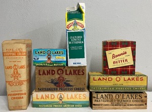 Land O Lakes Wood Cheese Box, Bonnie Butter, Pine City Creamery