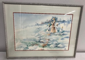 Annetta Nicholas Alabama Contemporary Artist Watercolor Signed