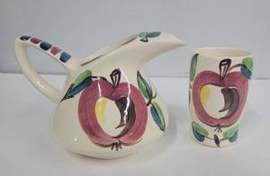 Franciscan Apple Pitcher and Tumbler Vintage