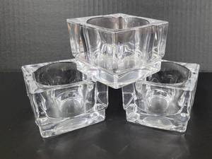 Three Waterford Crystal Votive Holders