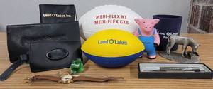 Land O Lakes memorabilia Watch, Pen, Pewter Cow