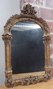 Ornate Baroque Style Gold Framed Mirror 18 x 30 Lightweight