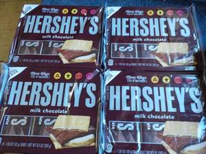 lot 13 image: 4 x 6 packs Hersheys Full Size Candy Bars