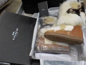 lot 44 image: Coach New Natural Multi Saddle Boots Womens Size 7