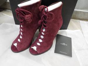 lot 46 image: New Coach Lena Lux Suede Burgundy Shoes size 5m