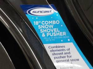 lot 66 image: 18 New Combo Suncast Snow Shovel and Pusher