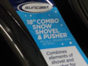 lot 68 image: 18 New Combo Suncast Snow Shovel and Pusher