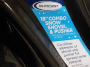 lot 71 image: 18 New Combo Suncast Snow Shovel and Pusher