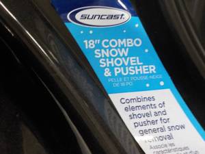 lot 72 image: 18 New Combo Suncast Snow Shovel and Pusher