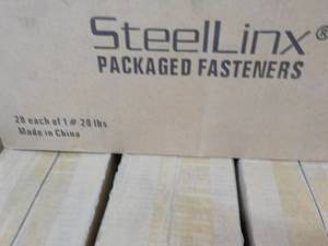 lot 191 image: 20 x 1 lb. Containers Steel Linx Packaged Fasteners #6 x 1 18 Phillips Bugle Head Fine Thread Black Phosphate Sharp Point