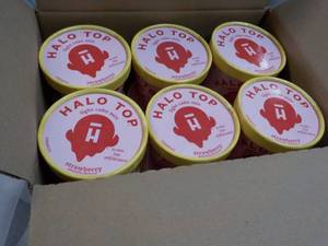 lot 290 image: 12 Halo Top Individual Strawberry Cake Mix just add water and microwave