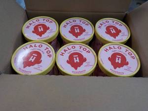 lot 294 image: 12 Halo Top Individual Strawberry Cake Mix just add water and microwave