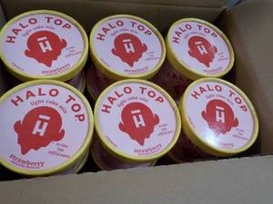 lot 295 image: 12 Halo Top Individual Strawberry Cake Mix just add water and microwave