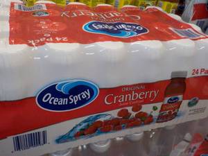 lot 314 image: 24 pack Ocean Spray Cranberry Juice- 10 oz bottles